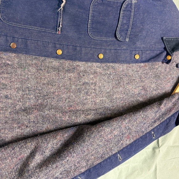 Vintage Wrangler Denim Chore Jacket Lined Size 40 - Picture 3 of 11
